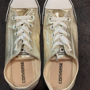 Women's gold Converse All*Star sneakers